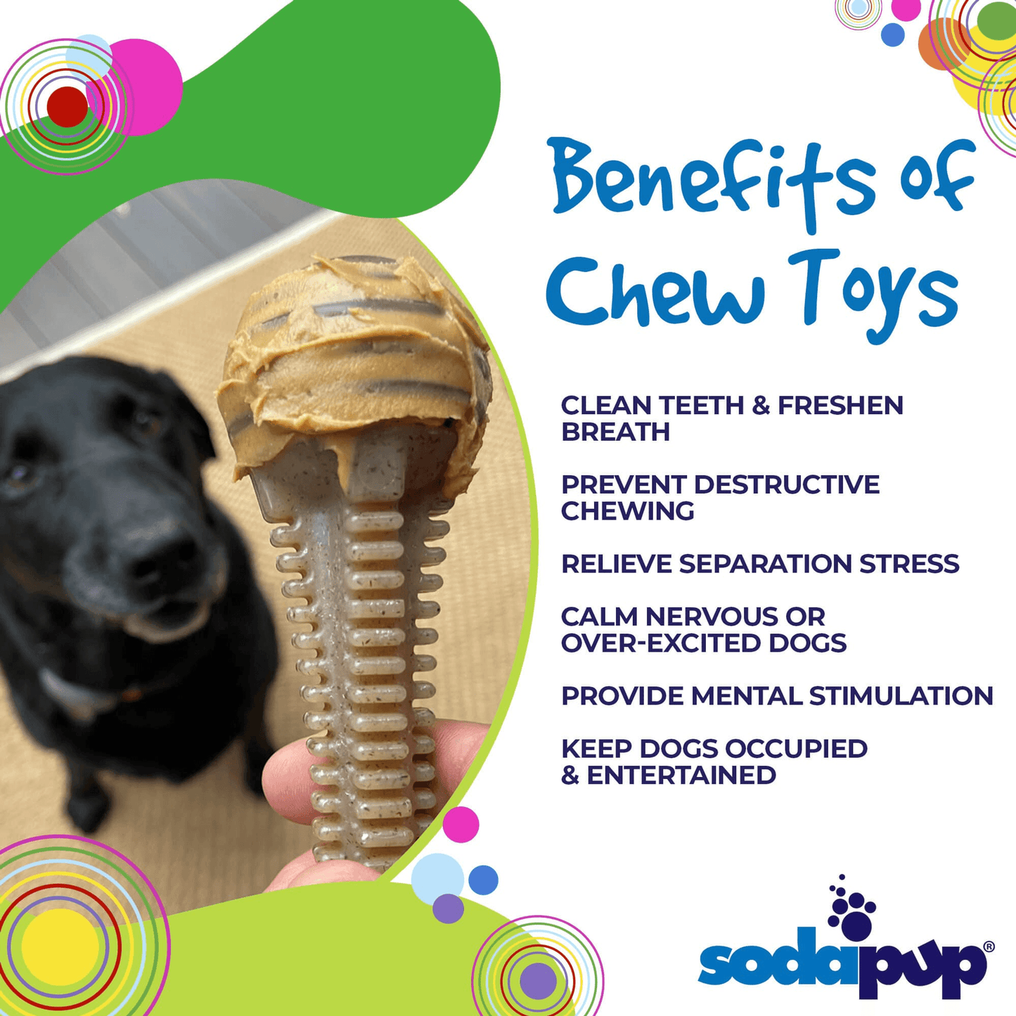 Honey Bone Dental Tower - Ultra Durable Chew Toy for Aggressive Chewers SodaPup