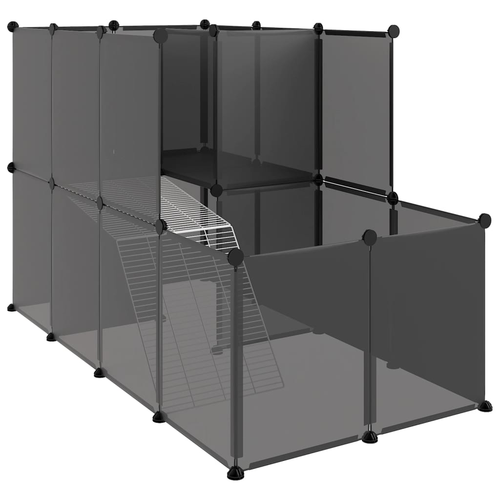 vidaXL Small Animal Cage DIY Small Animal House Rabbit Hutch PP and Steel VidaXL