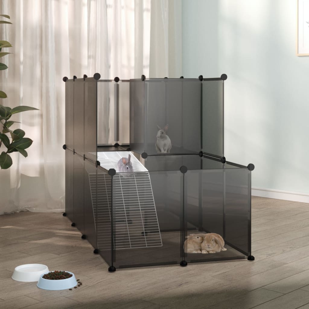 vidaXL Small Animal Cage DIY Small Animal House Rabbit Hutch PP and Steel VidaXL