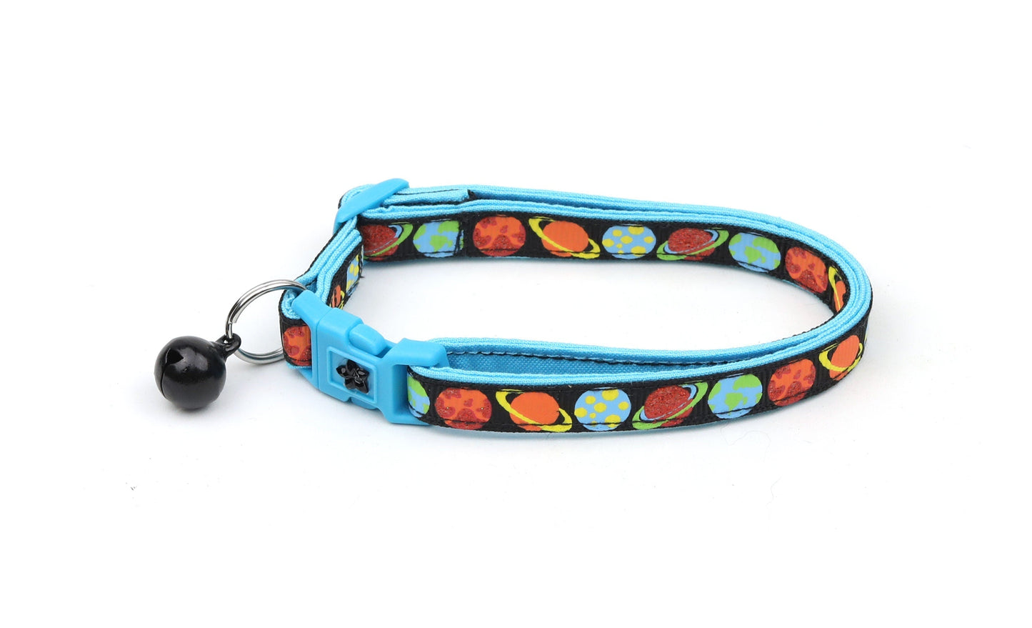 Planets on Black Cat Collar Pugs2Persians