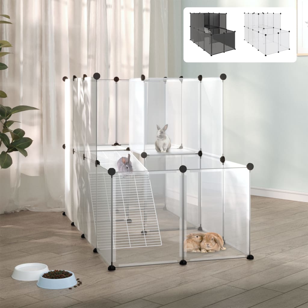 vidaXL Small Animal Cage DIY Small Animal House Rabbit Hutch PP and Steel VidaXL