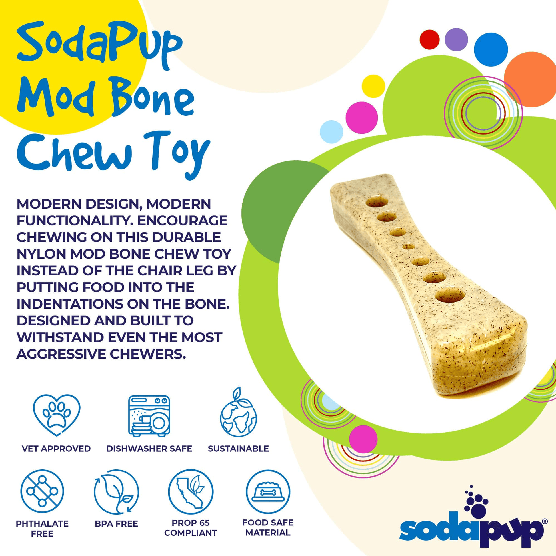 SP MOD Bone Ultra-Durable Chew Toy for Aggressive Dogs SodaPup