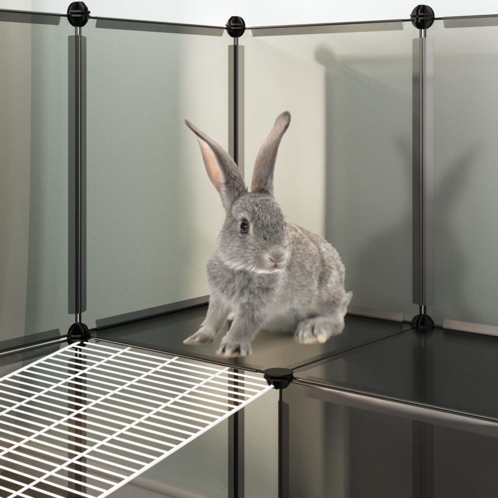vidaXL Small Animal Cage DIY Small Animal House Rabbit Hutch PP and Steel VidaXL