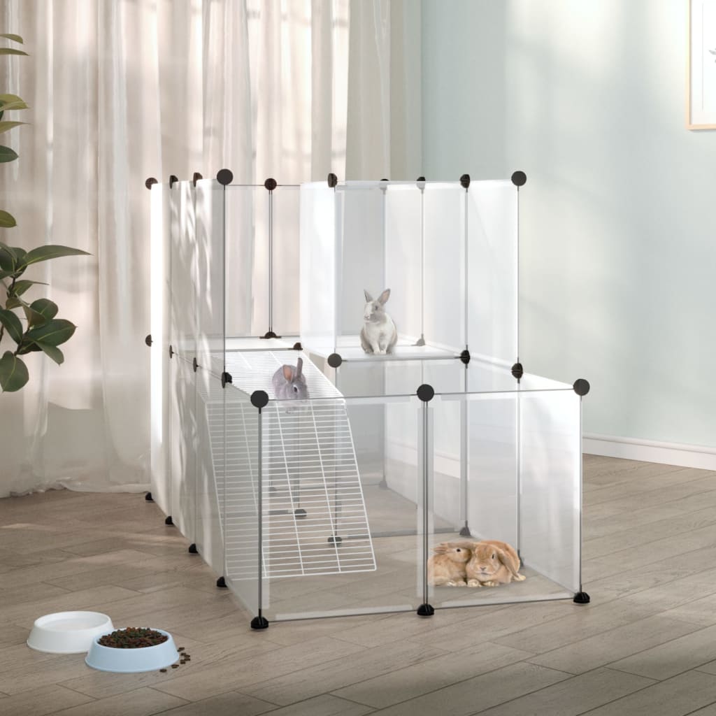 vidaXL Small Animal Cage DIY Small Animal House Rabbit Hutch PP and Steel VidaXL