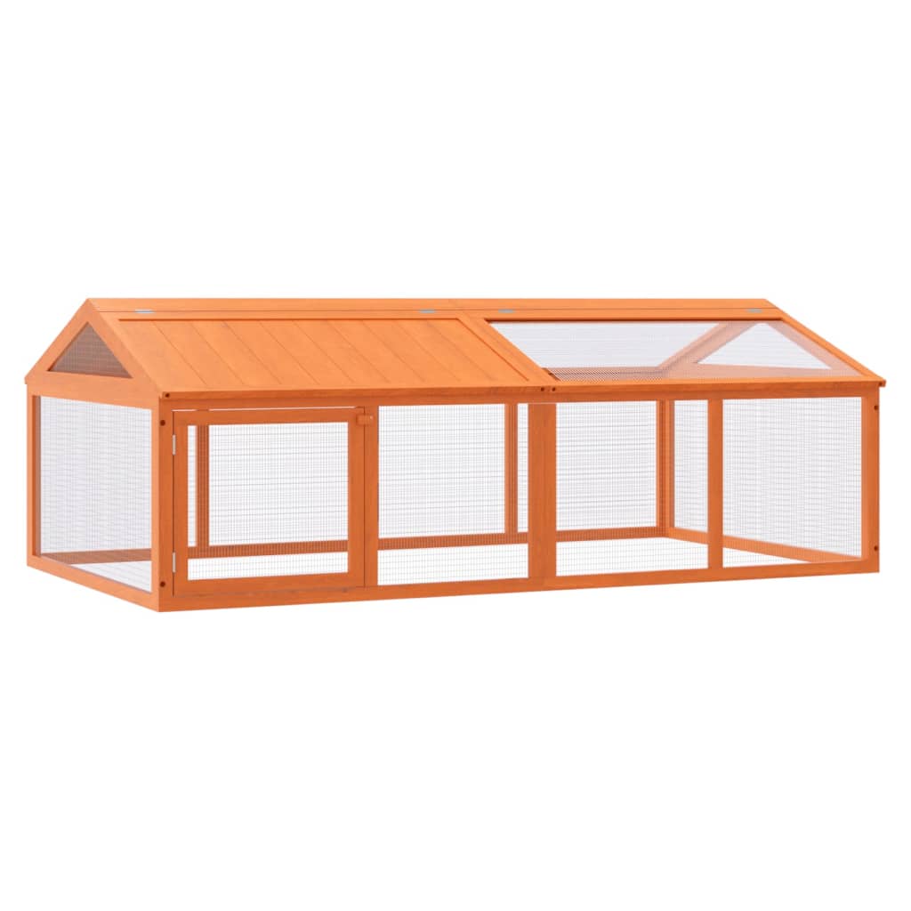 vidaXL Run Box Brown 78.7"x44.3"x29.1" Solid Wood Pine VidaXL
