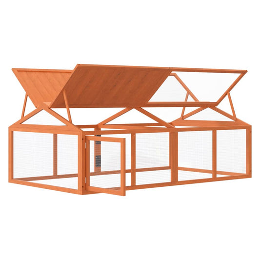 vidaXL Run Box Brown 78.7"x44.3"x29.1" Solid Wood Pine VidaXL