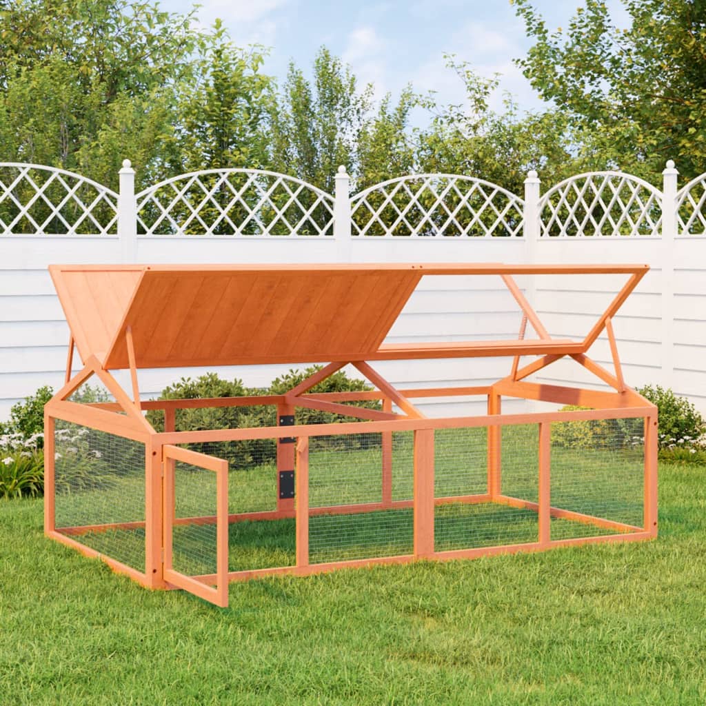 vidaXL Run Box Brown 78.7"x44.3"x29.1" Solid Wood Pine VidaXL