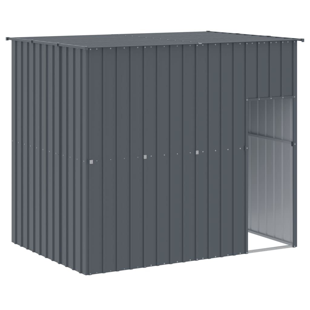 vidaXL Dog House Outdoor Dog Kennel Animal Cage with Roof Galvanized Steel VidaXL