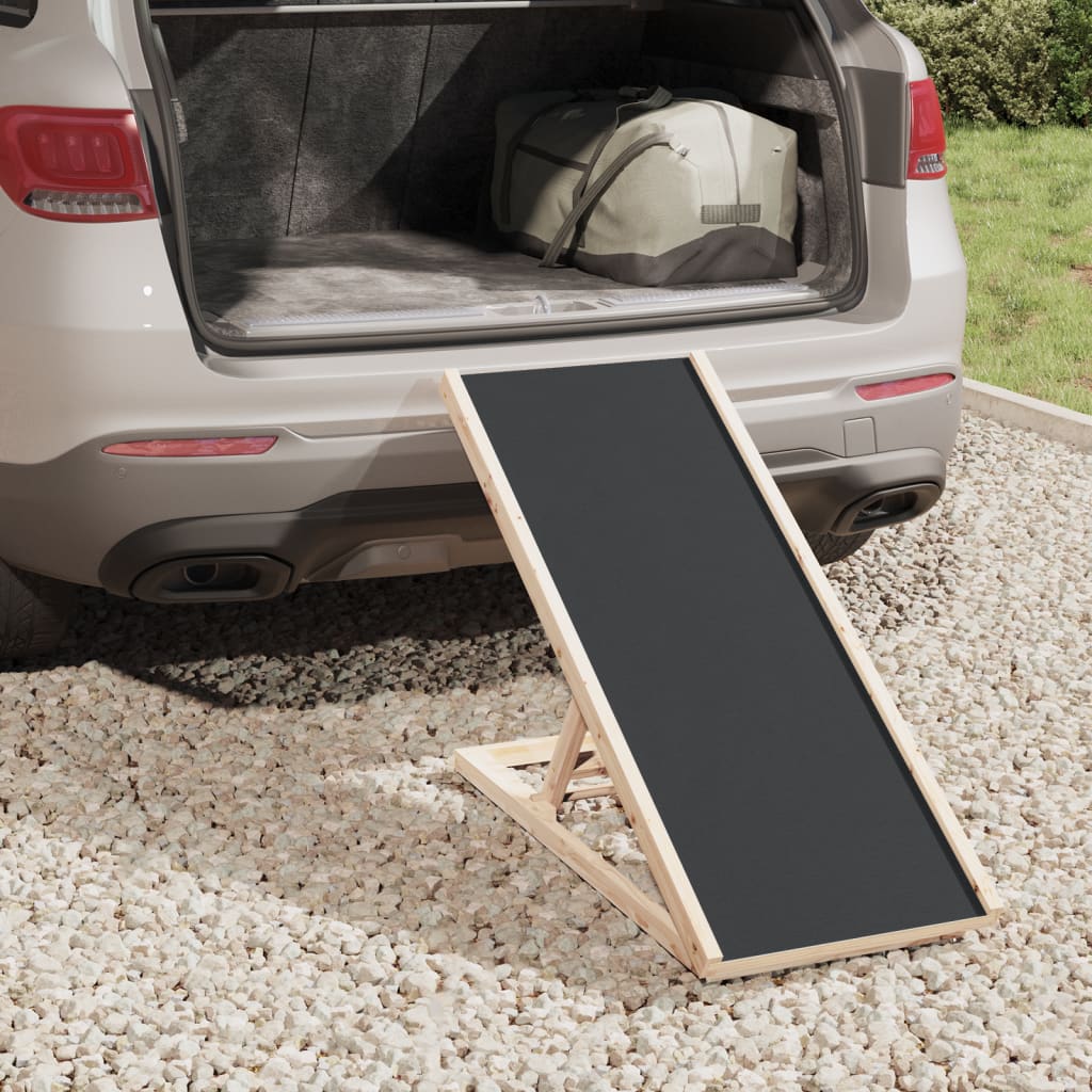 vidaXL Dog Ramp Foldable Adjustable Canine Ramp for Car Bed Solid Wood Fir VidaXL