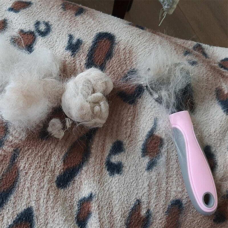 Grooming Brush For Pet Dog Cat Deshedding Tool Rake Comb Fur Remover Reduce 2-Side Dematting Tool For Dogs Cats Pets Grooming Brush Double Sided Shedding And Dematting Undercoat Rake Hair Removal Comb Dog Hugs Cat