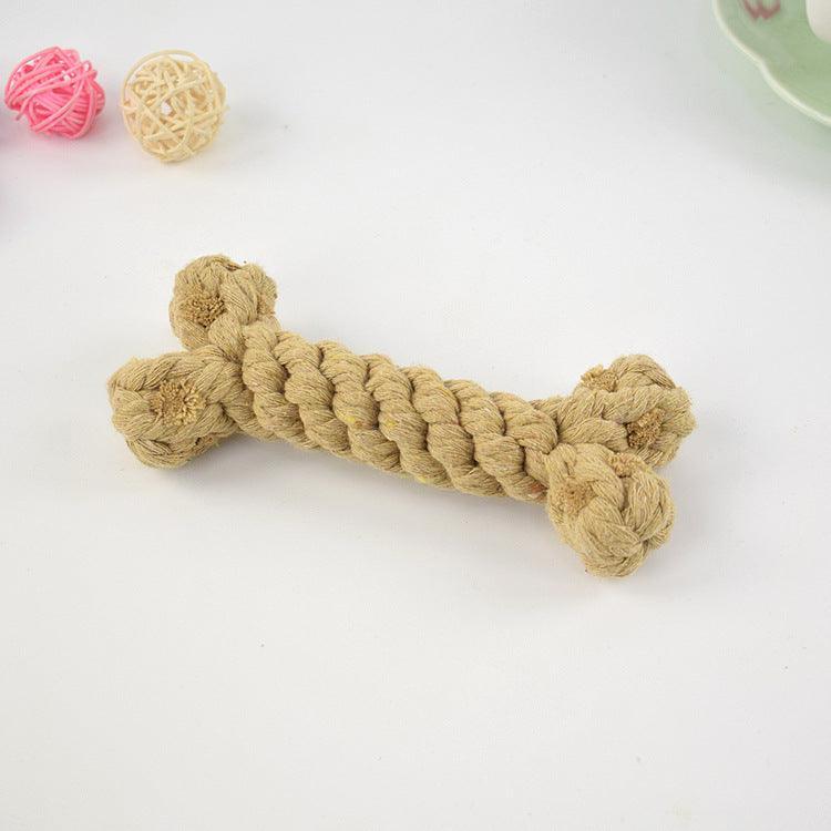 Bite-Resistant Cotton Rope Knot Toy For Dogs Dog Hugs Cat
