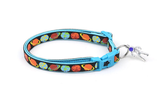Planets on Black Cat Collar Pugs2Persians