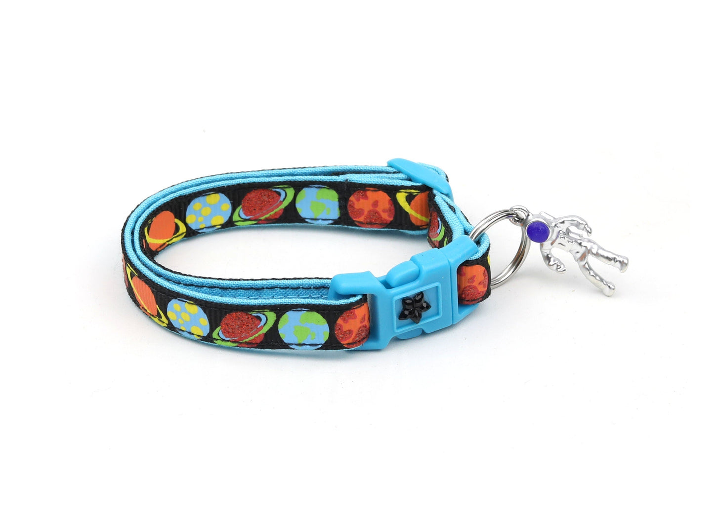Planets on Black Cat Collar Pugs2Persians