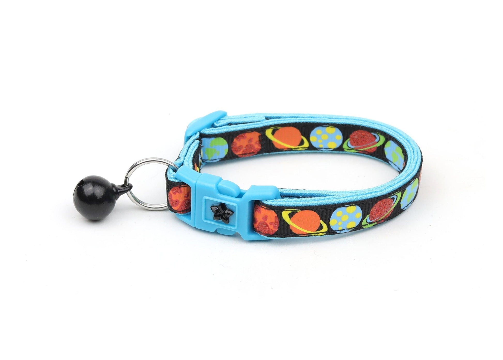 Planets on Black Cat Collar Pugs2Persians