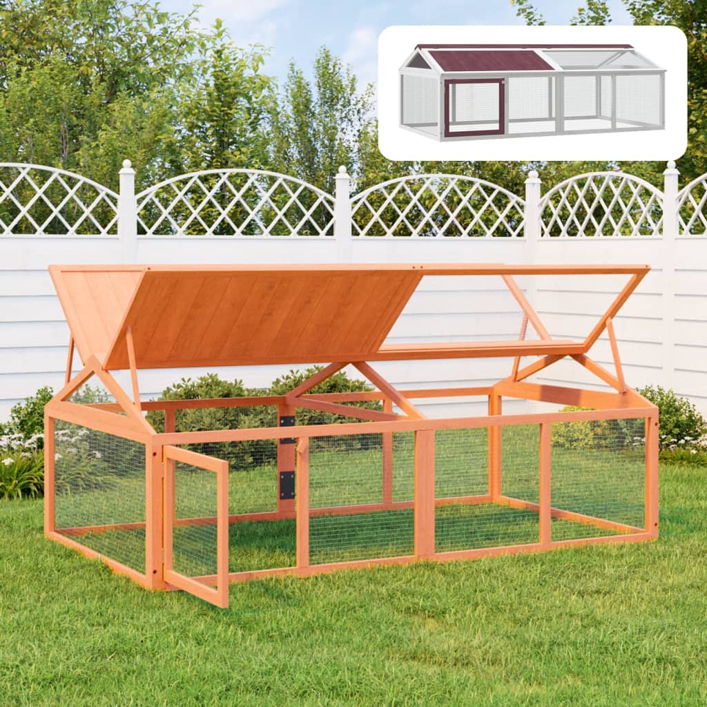 vidaXL Run Box Brown 78.7"x44.3"x29.1" Solid Wood Pine VidaXL